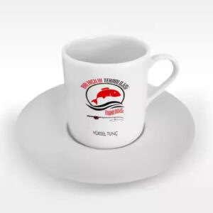 Cană cafea sublimabilă 3.5oz (mică) cu farfurie - Fără personalizare