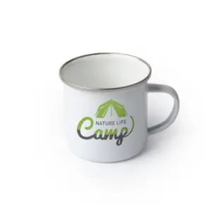 Cană ceramică sublimabilă Email old alb - Fără personalizare