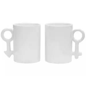 Set 2 cani de cuplu sublimabile - Fără personalizare